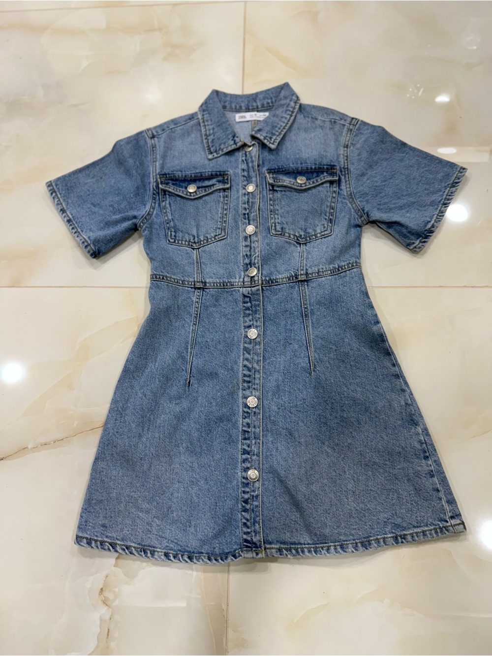 Kids Zara Blue Denim Mini Dress